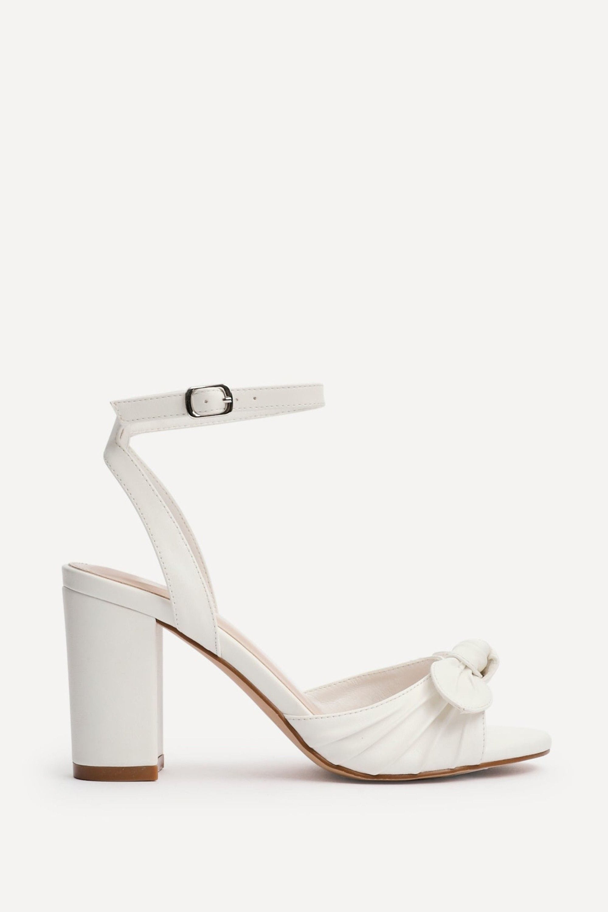 Linzi Darling White Faux Leather Heeled Sandals image 1
