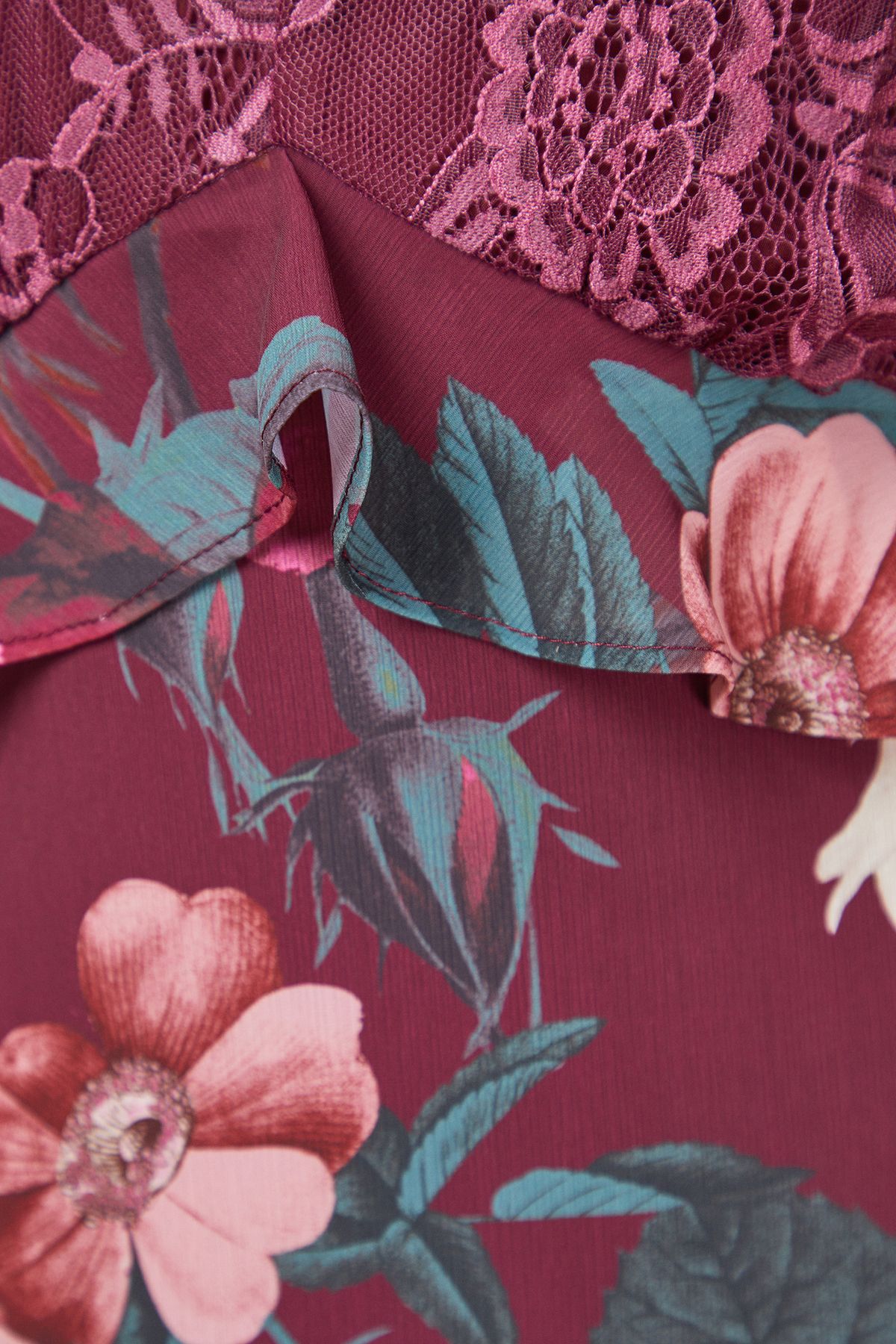 Oasis Lace Mix Midi Dress Multi image 5