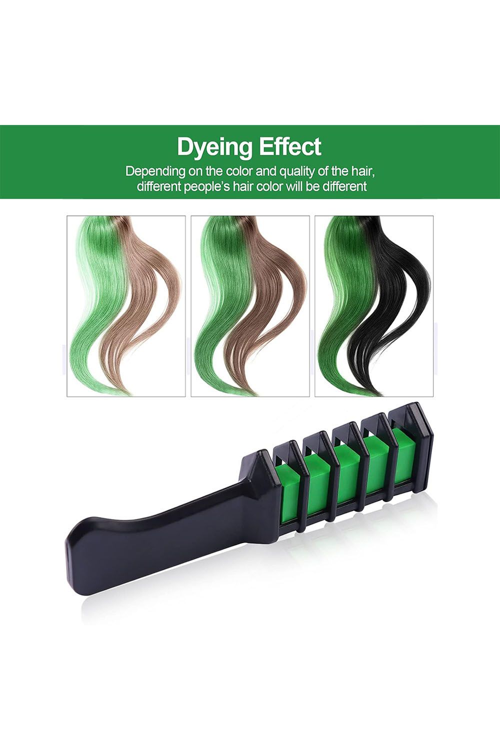 Living and Home 8Pcs Temporary Bright DIY Hair Color Chalk Comb Set image 3