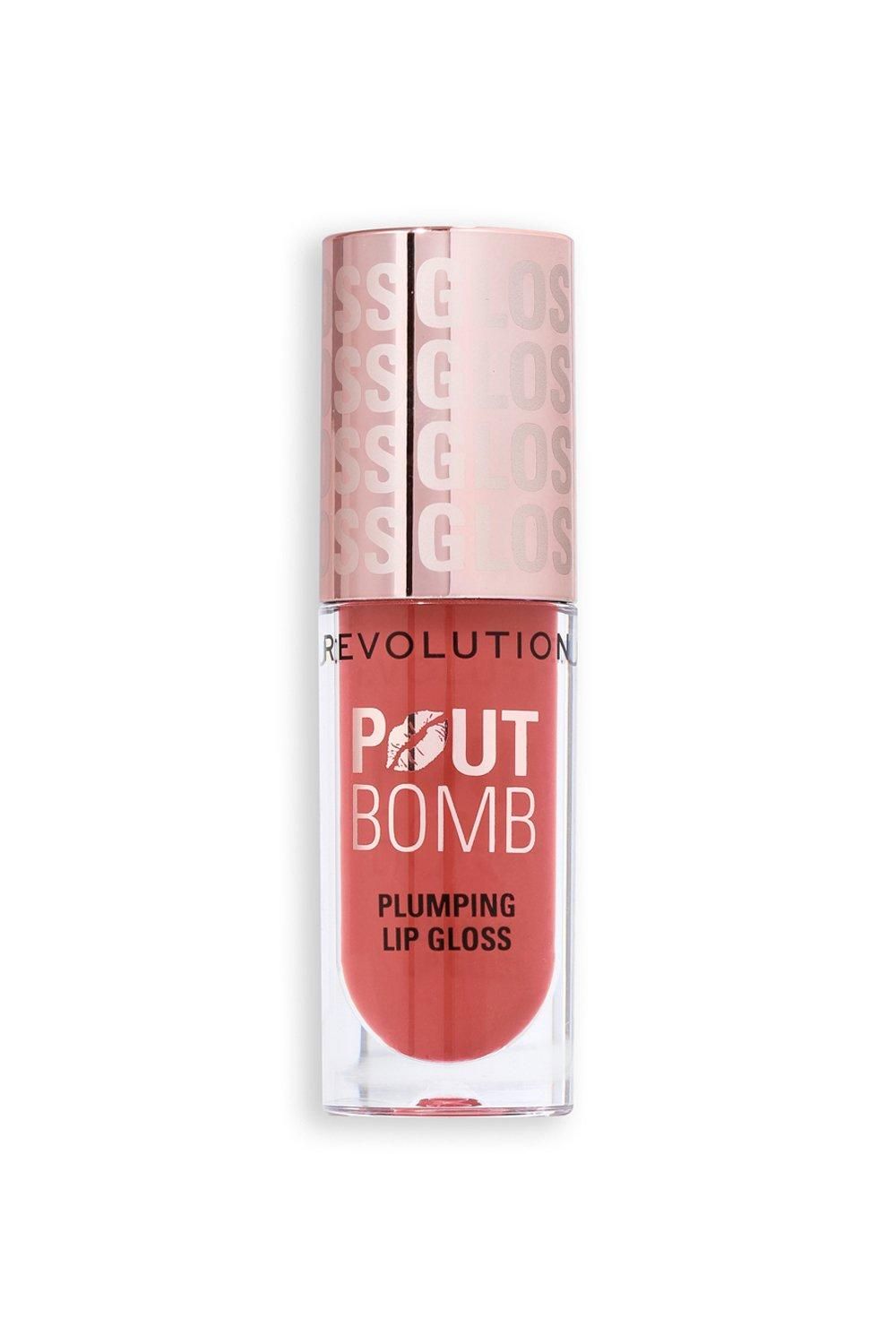 Revolution Pout Bomb Plumping Lip Gloss Melba Warm Peach image 3