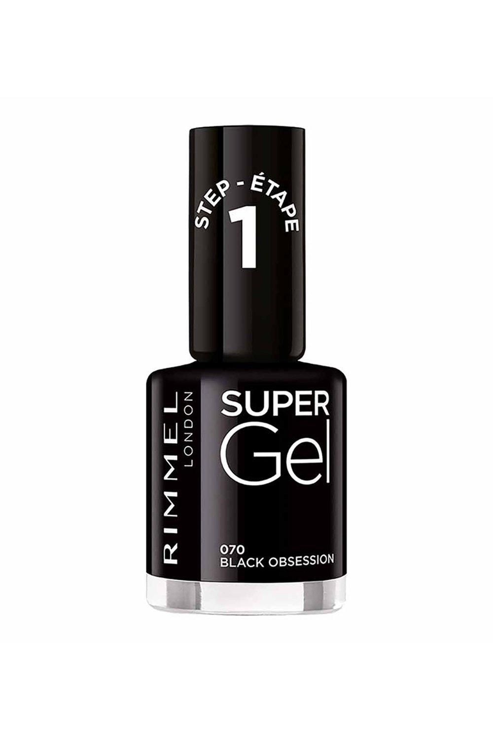 Rimmel London Super Gel Nail Polish Black Obsession image 1