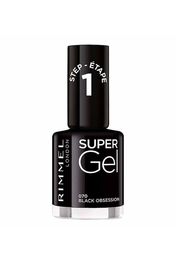 Rimmel London Super Gel Nail Polish Black Obsession