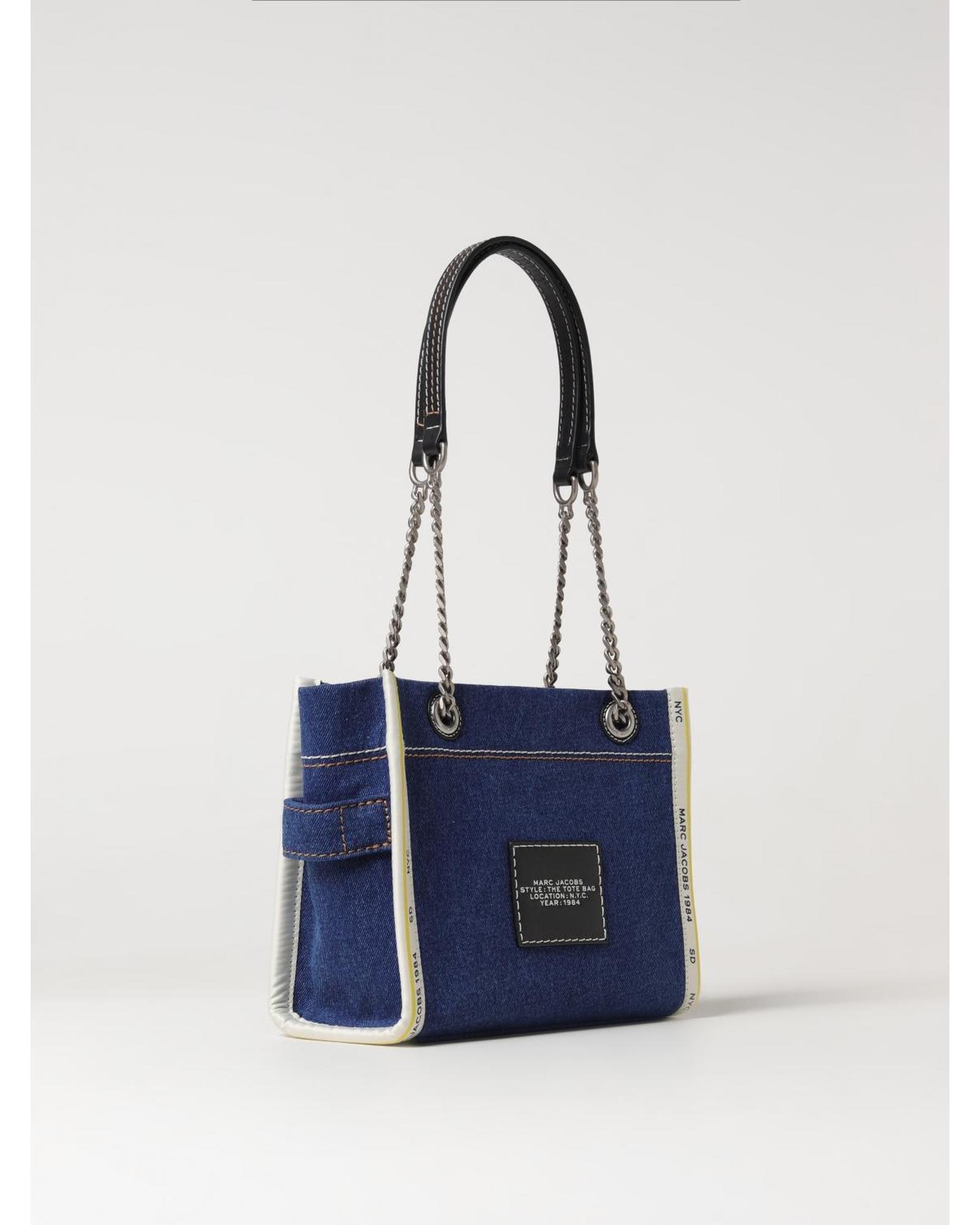 Marc Jacobs Tote Bag Denim Chain Strap Wo - Black Clutch Bags image 2