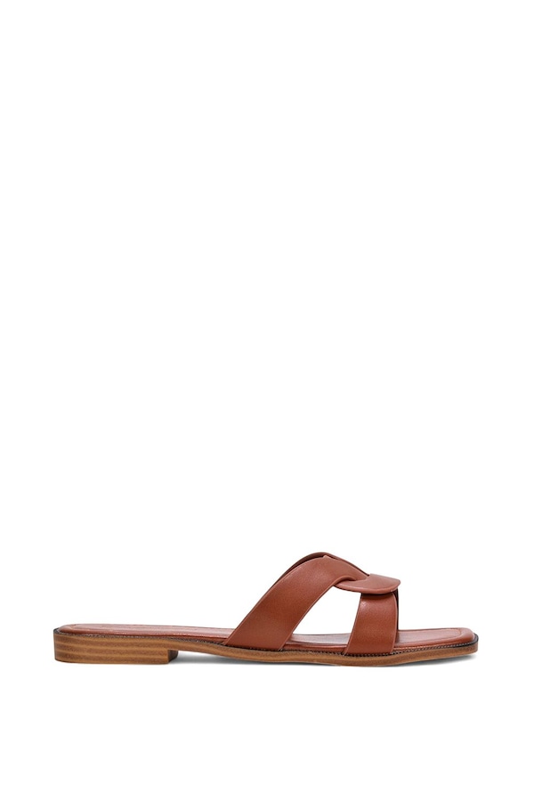 XY London 'Charley' Open Toe  Slip On Slider Sandals With Square Toe