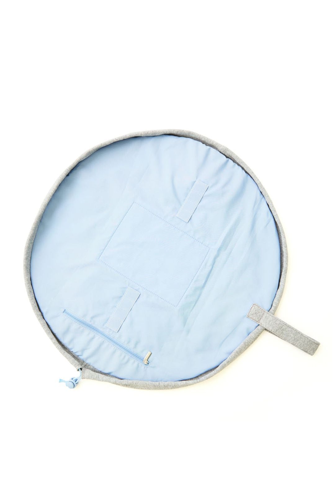 The Flat Lay Co Drawstring Makeup Bag - Cozy Cotton Grey Multi image 8