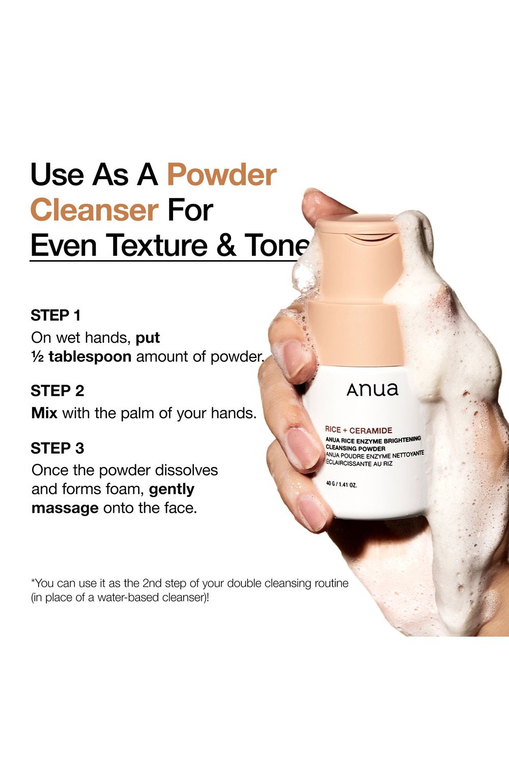 Anua Rice Enzyme Brightening Cleansing Powder 40g Multi image 4