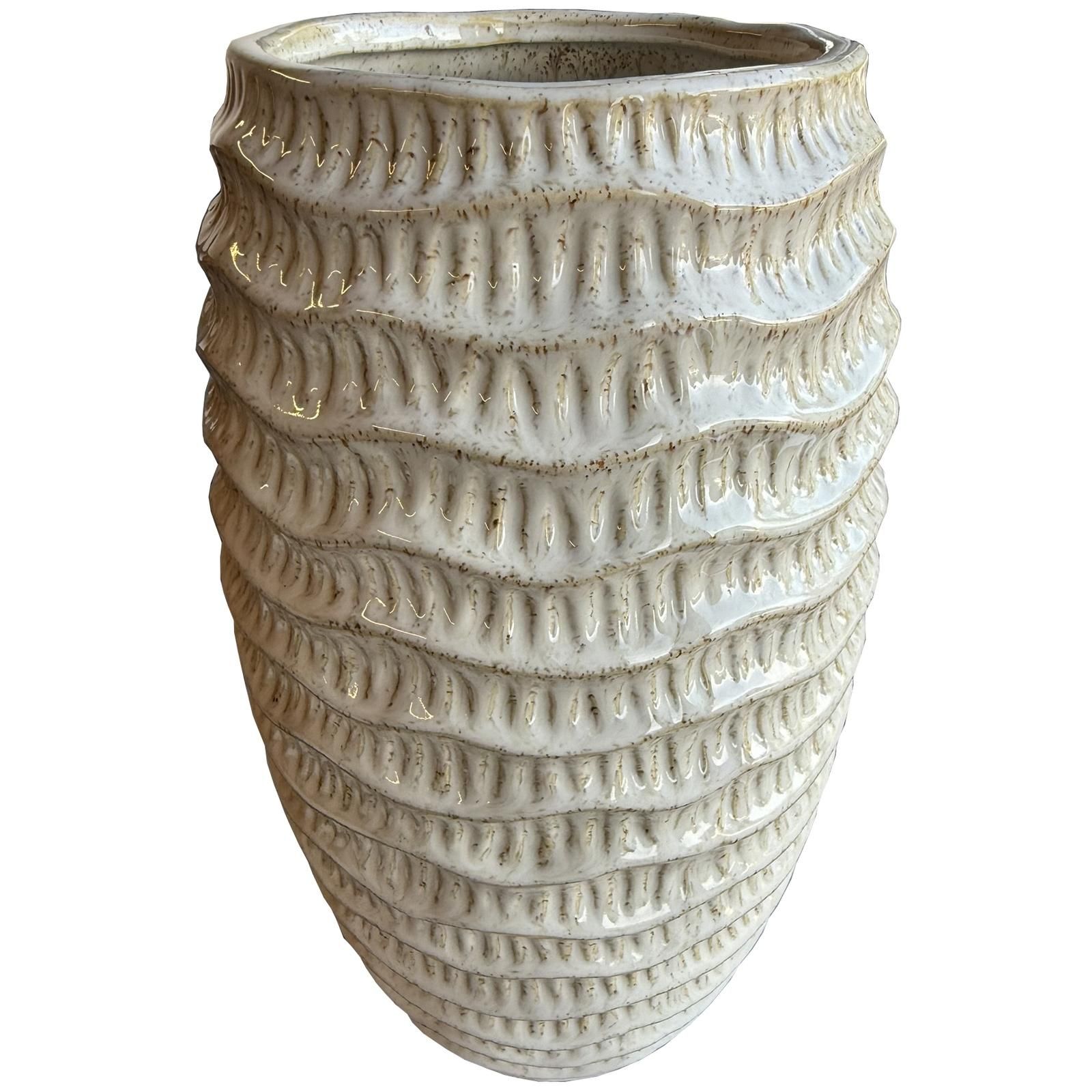 Hill Interiors Pallida Ridged Vase image 1