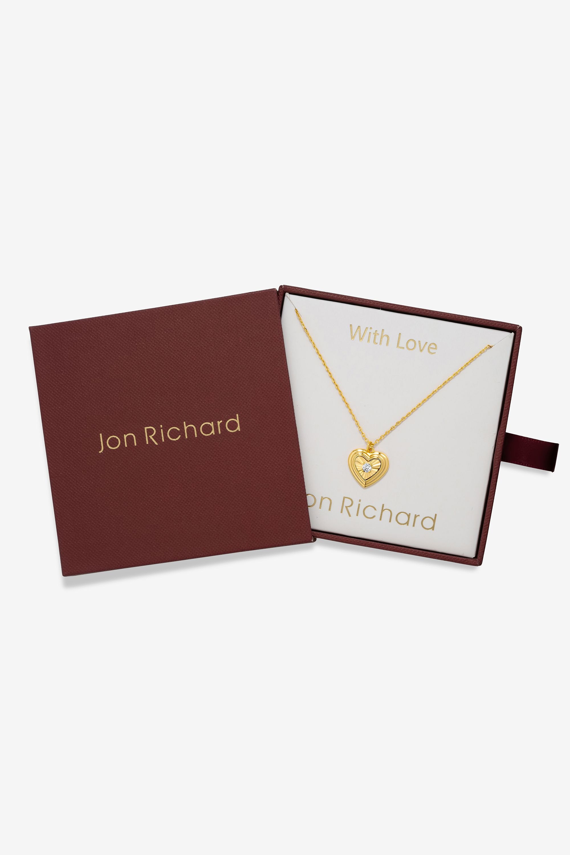 Jon Richard 18K Gold Plated Heart Pendant - Gift Box image 1
