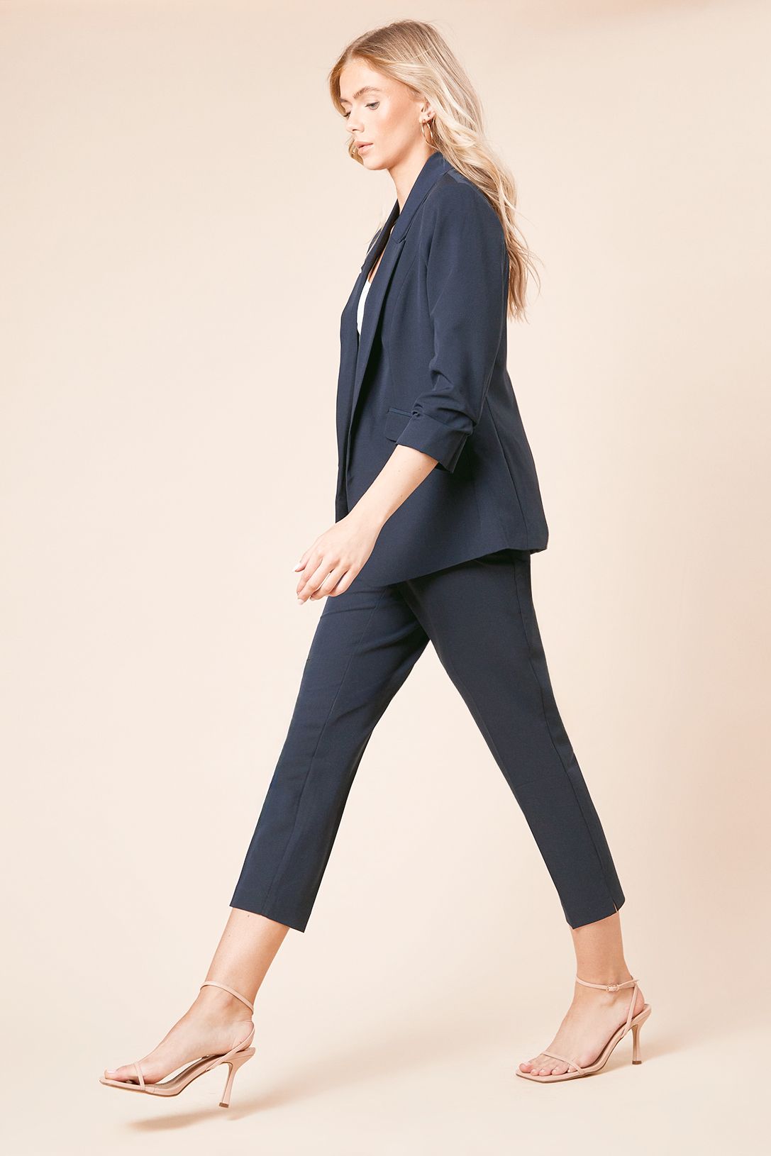 Dorothy Perkins Slim Ankle Grazer Trouser Navy image 4