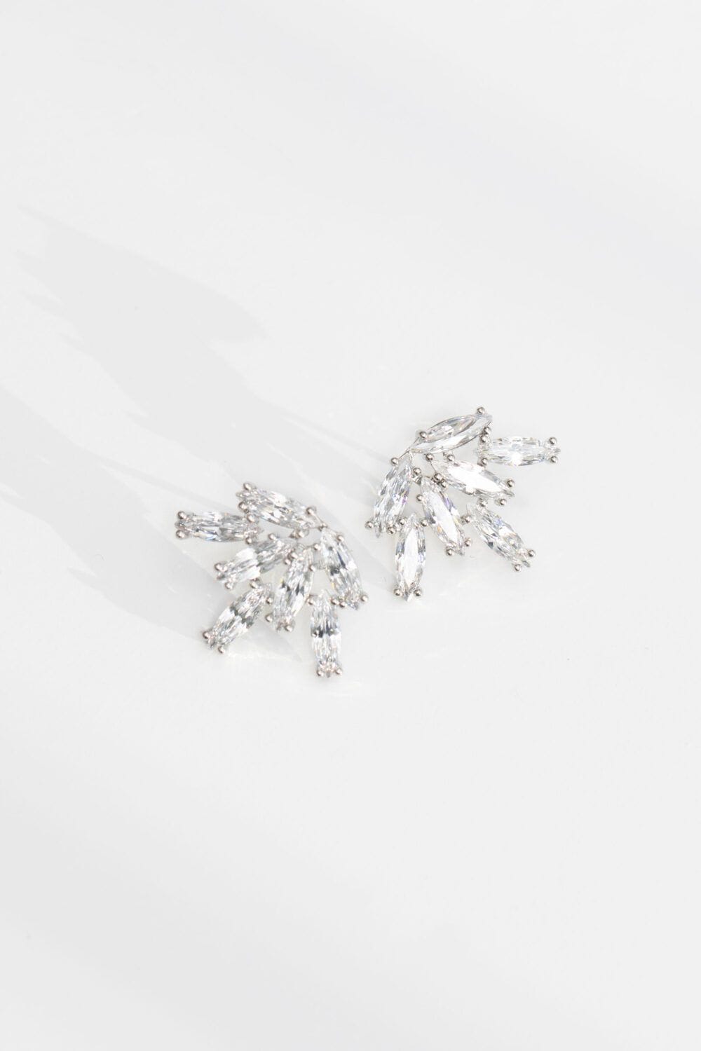 Jon Richard Rhodium Plated Cubic Zirconia Starburst Earrings image 2