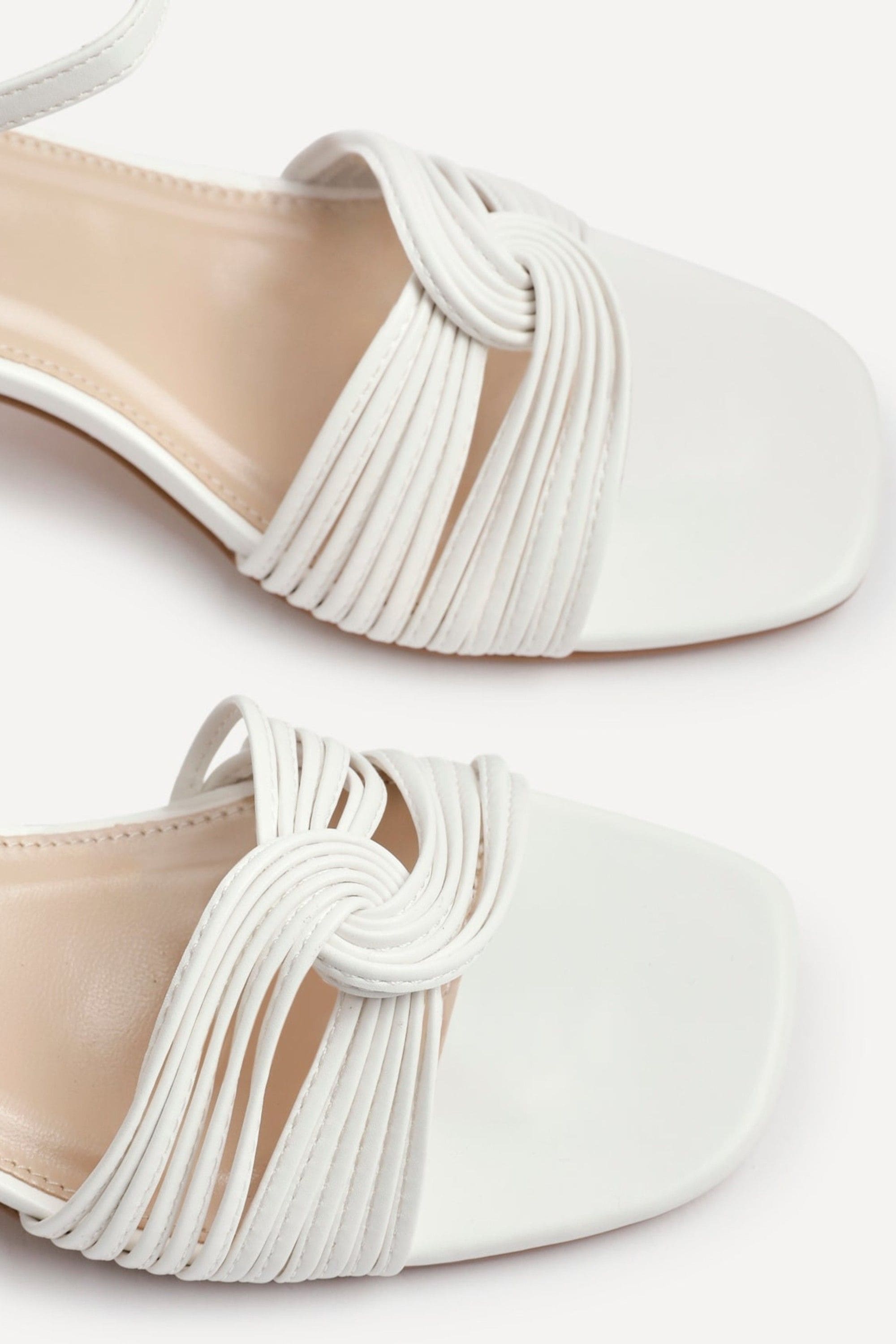 Linzi Susanna White Faux Leather Block Heeled Sandal image 4