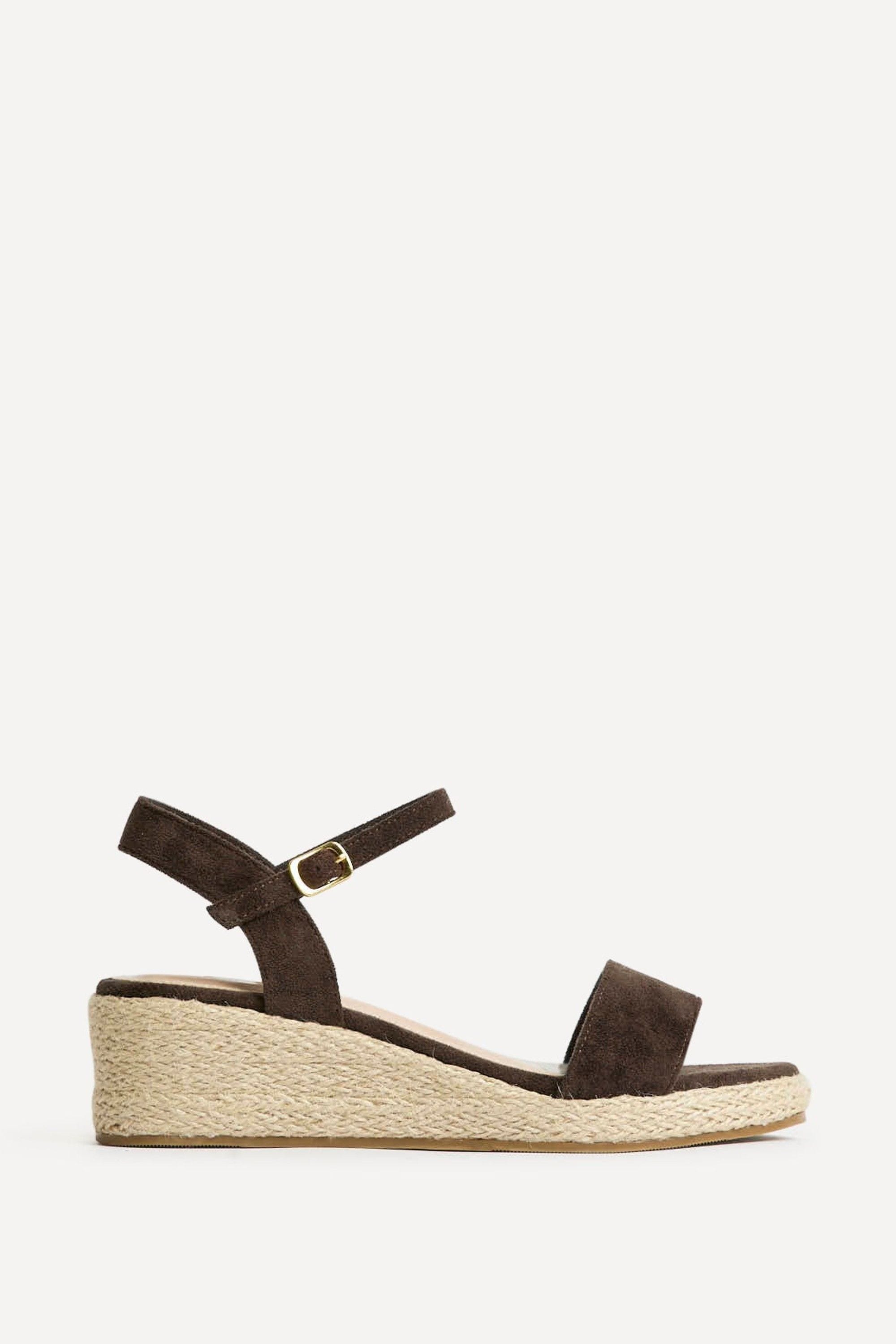 Linzi Sunrise Brown Espadrille Flatform Sandals