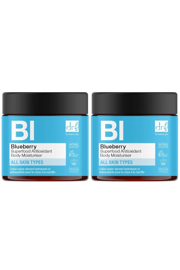 Dr. Botanicals Blueberry Superfood Antioxidant Body Moisturiser 60ml x 2 Duo Set