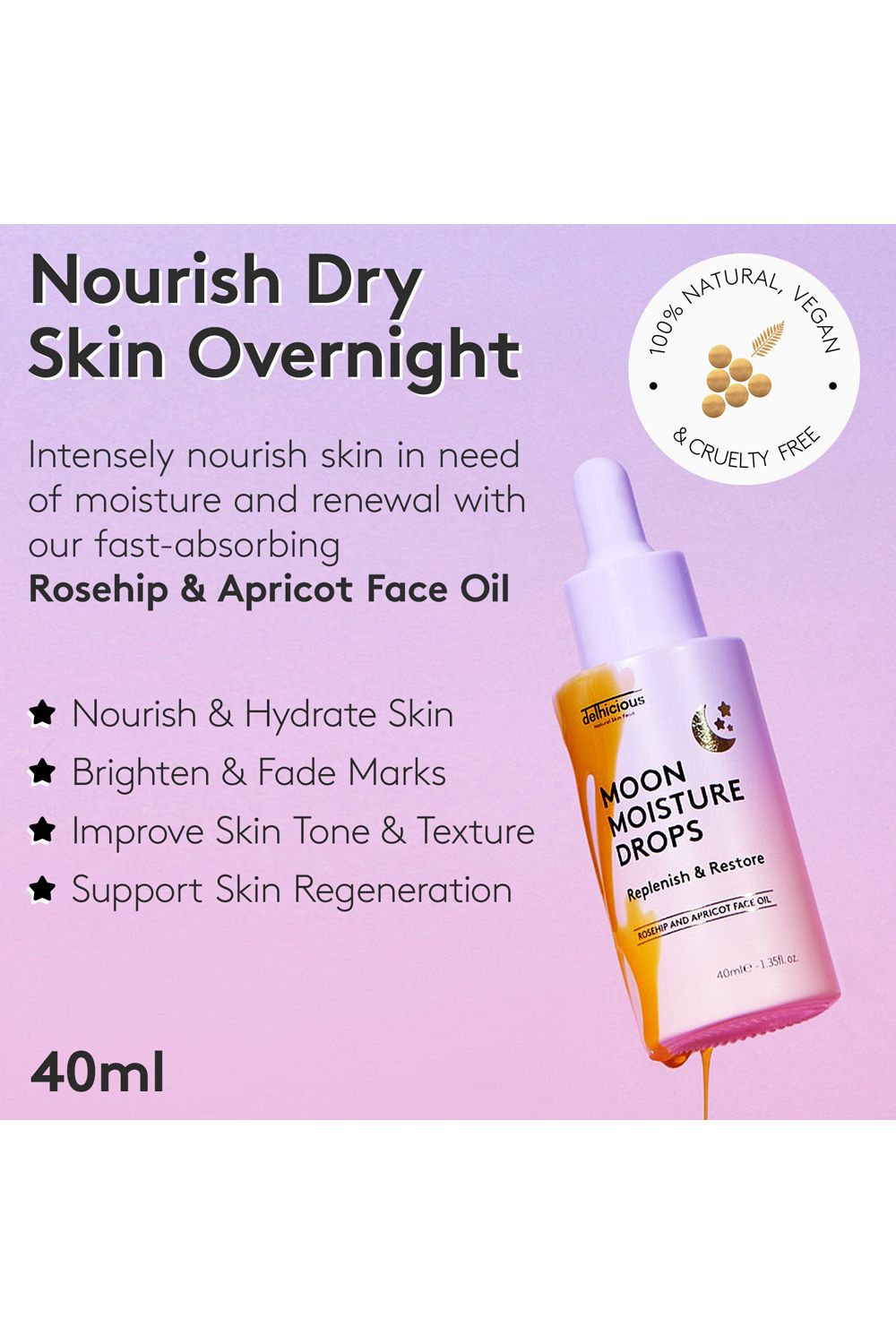 Delhicious Moon Moisture Drops - Night Oil Multi image 2