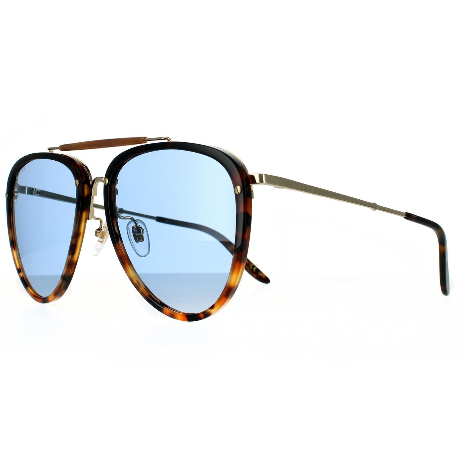 Gucci Aviator Havana Blue Sunglasses image 2