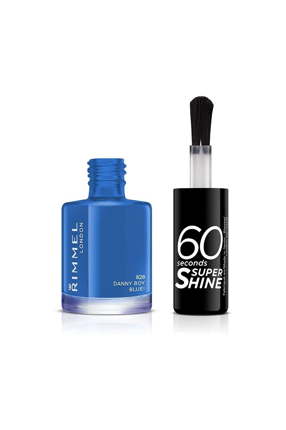 Rimmel London 60 Seconds Super Shine Nail Polish Danny Boy Blue image 3