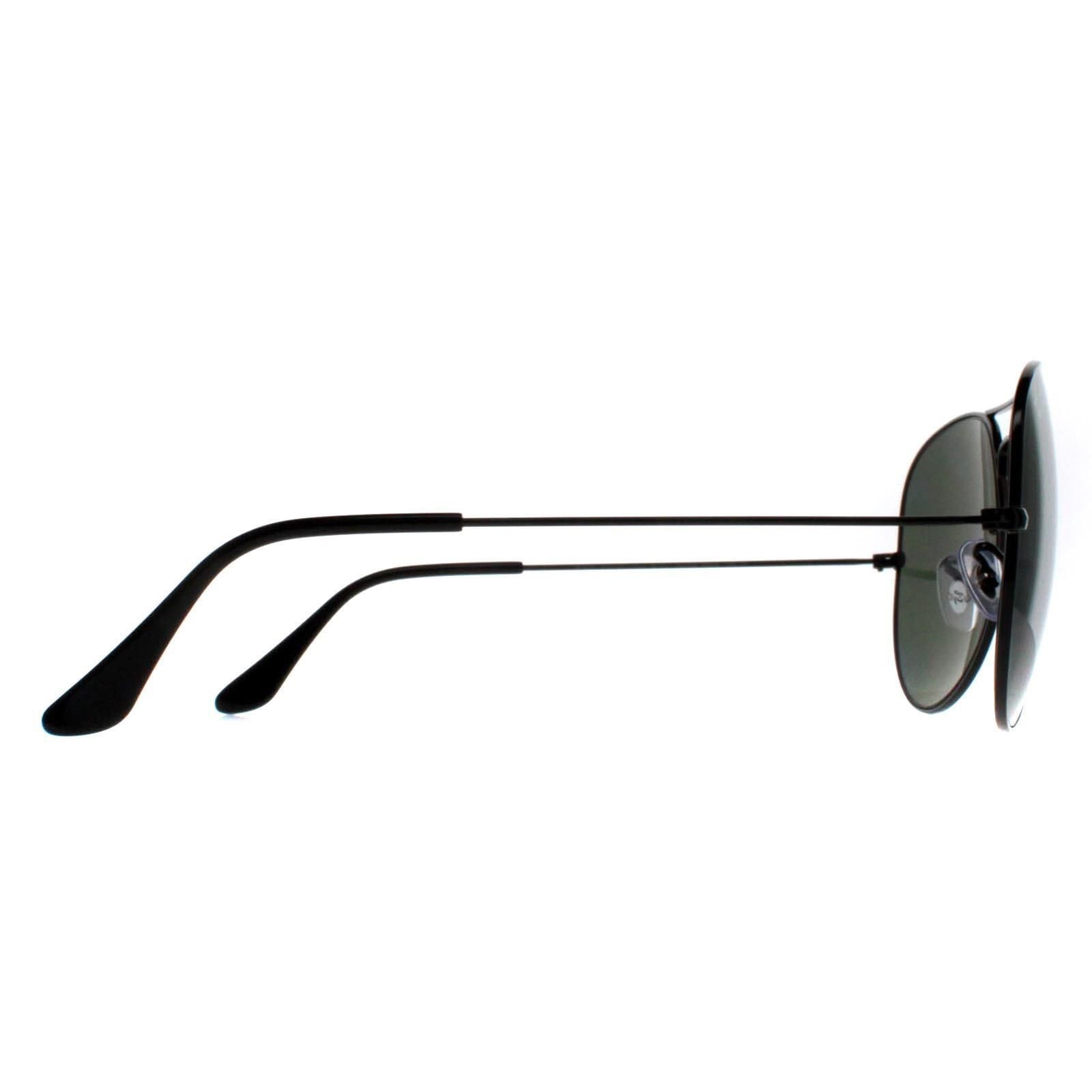 Ray-Ban Aviator Black Green Polarized Aviator 3025 Sunglasses image 4