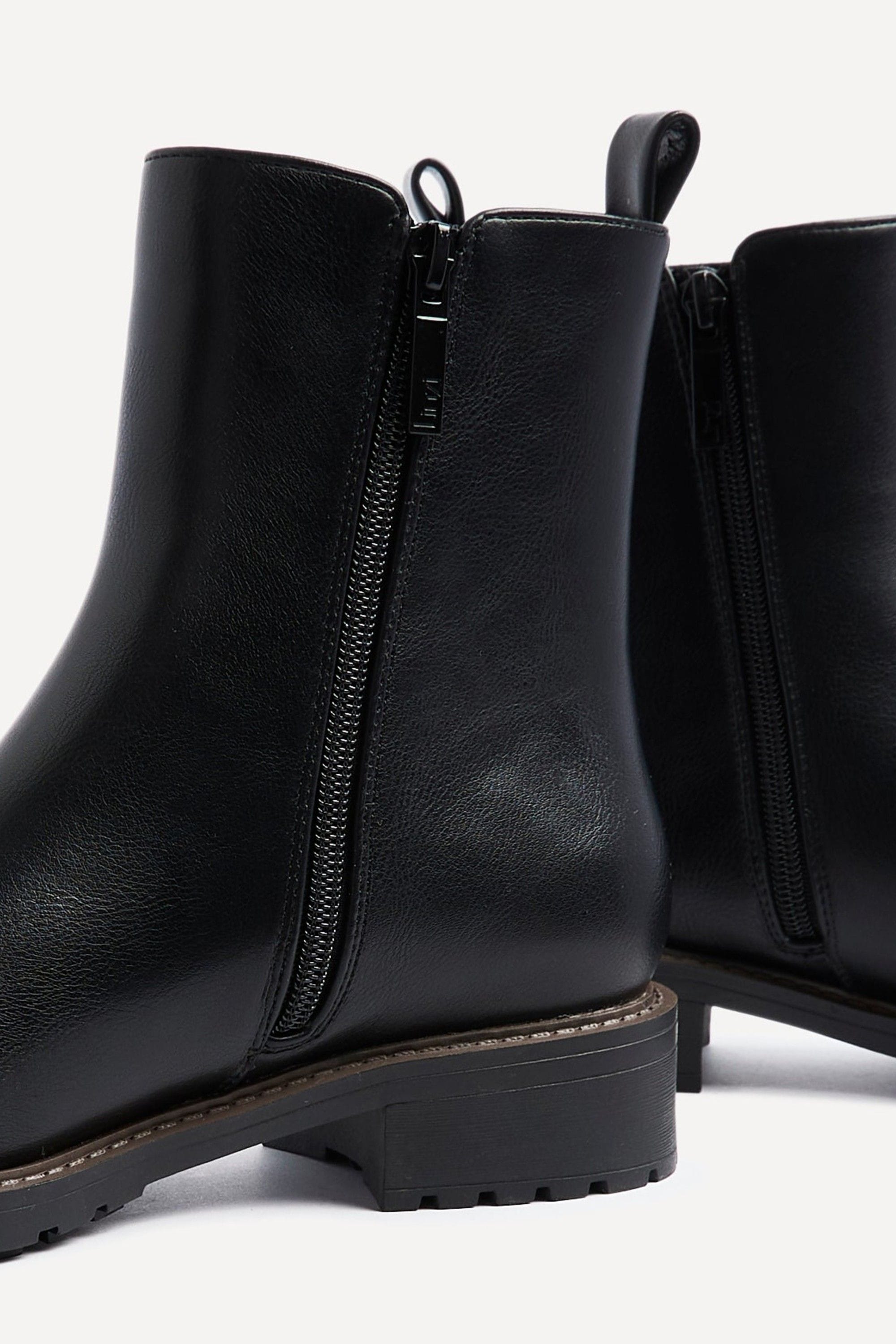 Linzi Dalston Black Faux Leather Classic Chelsea Boot image 4