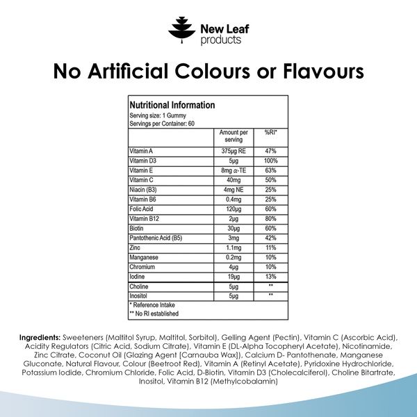 New leaf health New Leaf Products Multivitamin Gummies For Kids - Essential Daily Chewable Vitamins & Minerals 60 Vegan Gummies image 6