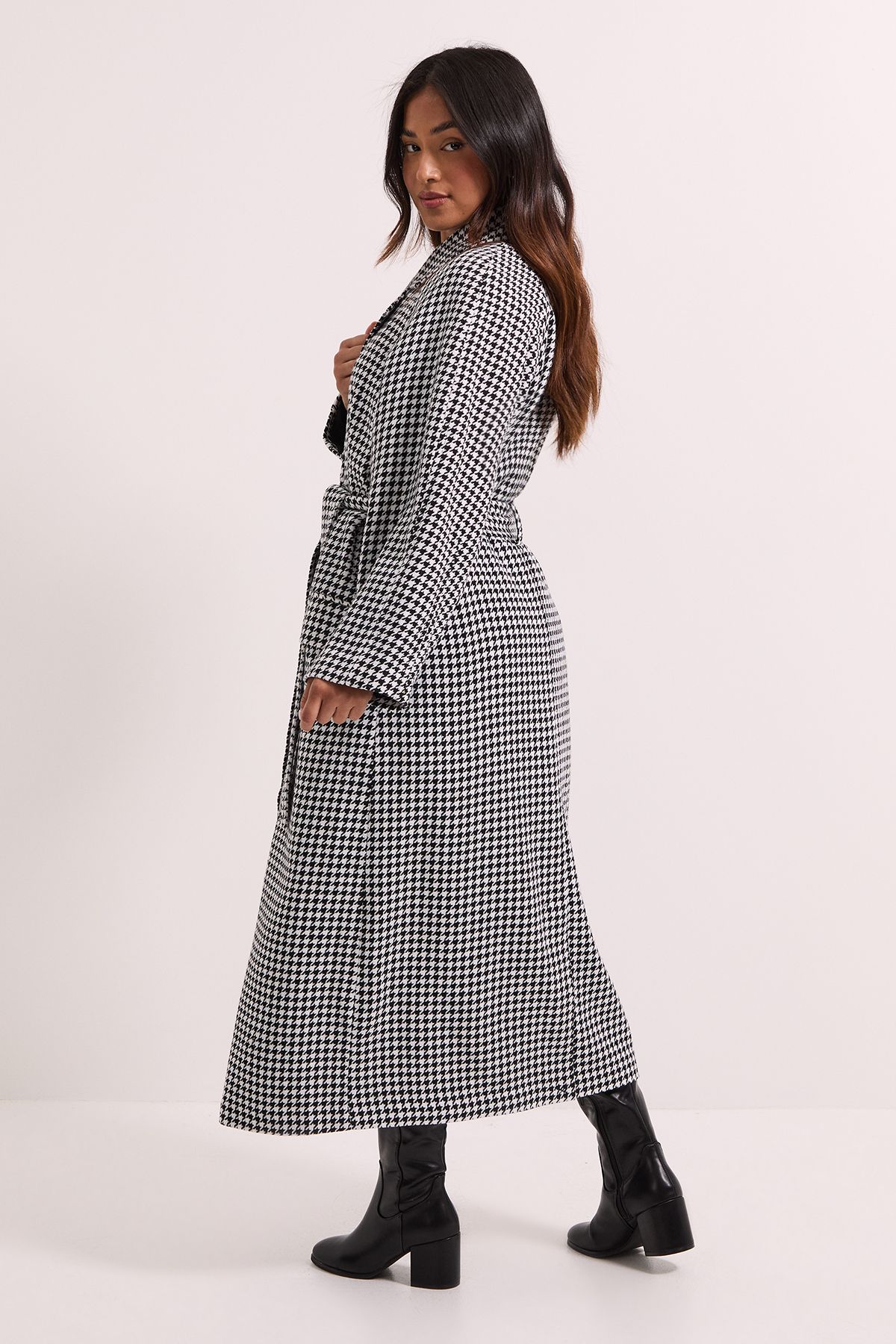 Dorothy Perkins Petite Dogtooth Coat Mono image 4