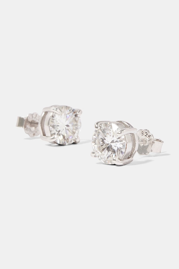 Cernucci Moissanite Stud Earrings - 8mm
