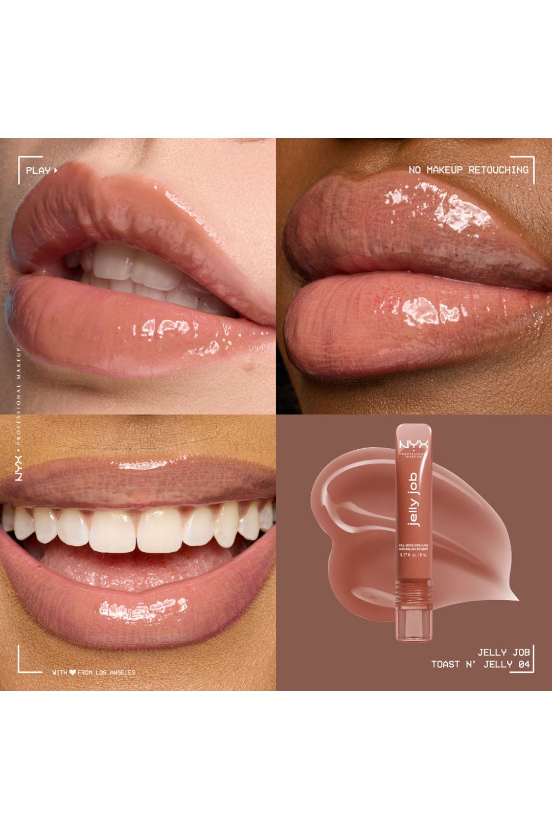 NYX Professional Makeup Jelly Job Lip Gloss 8ml Toast N Jelly image 6