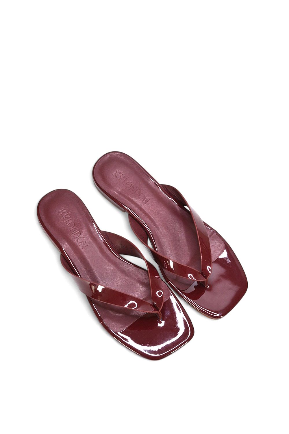 XY London 'Rio' Thong Strap Slip On  Flip Flop Square Toe Slide image 5