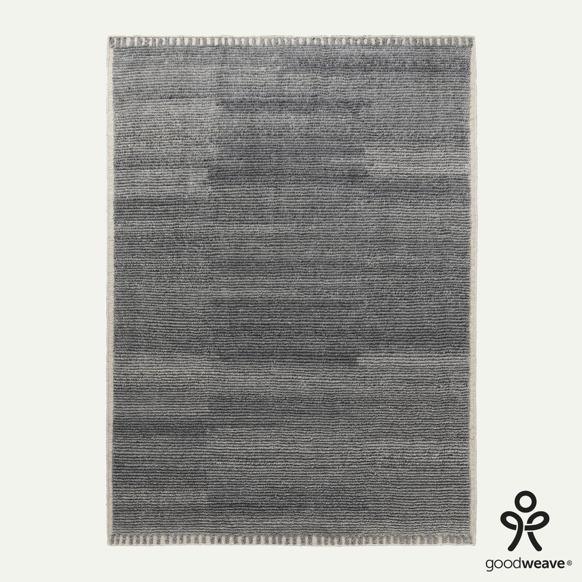 Industville Elcho Hand Knotted Wool Rug  -  Grey & Cream image 4