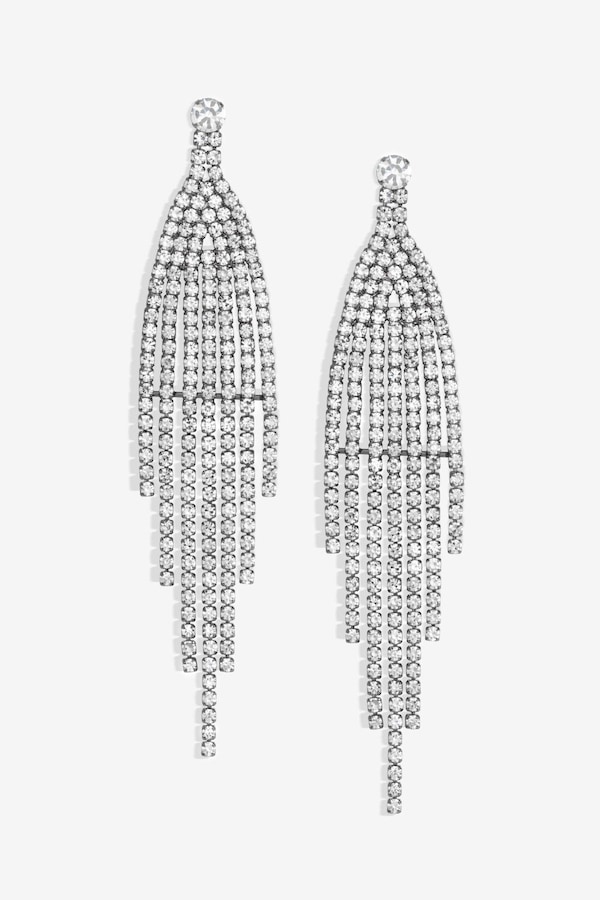 Jon Richard Hematite Plated And Crystal Statement Earrings