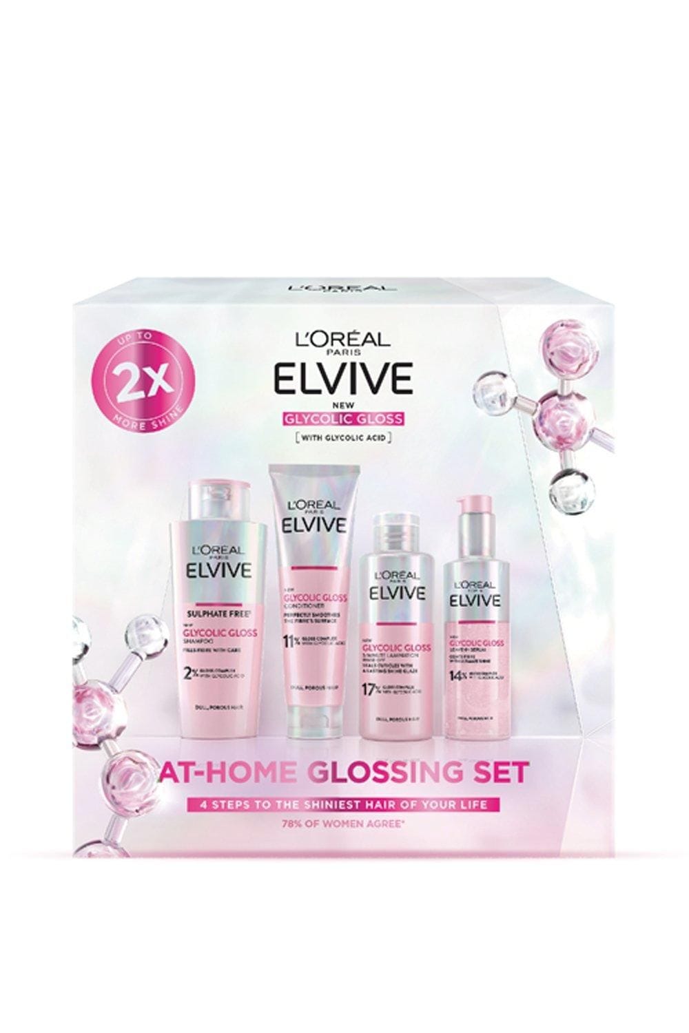 L'Oréal Paris Elvive At-Home Glossing Hair Care Gift Set Multi image 1