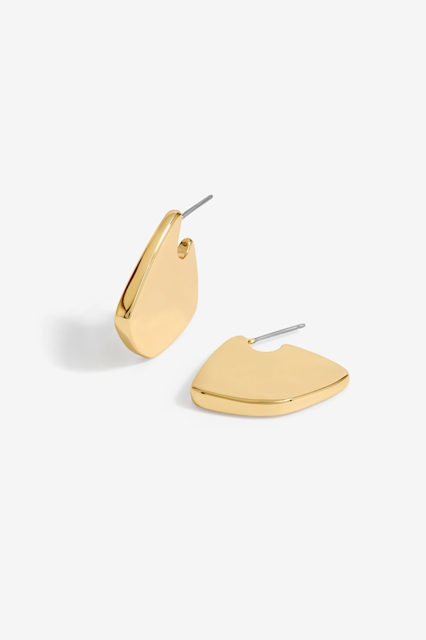 Jon Richard Gold Plated Angular Polished Earrings