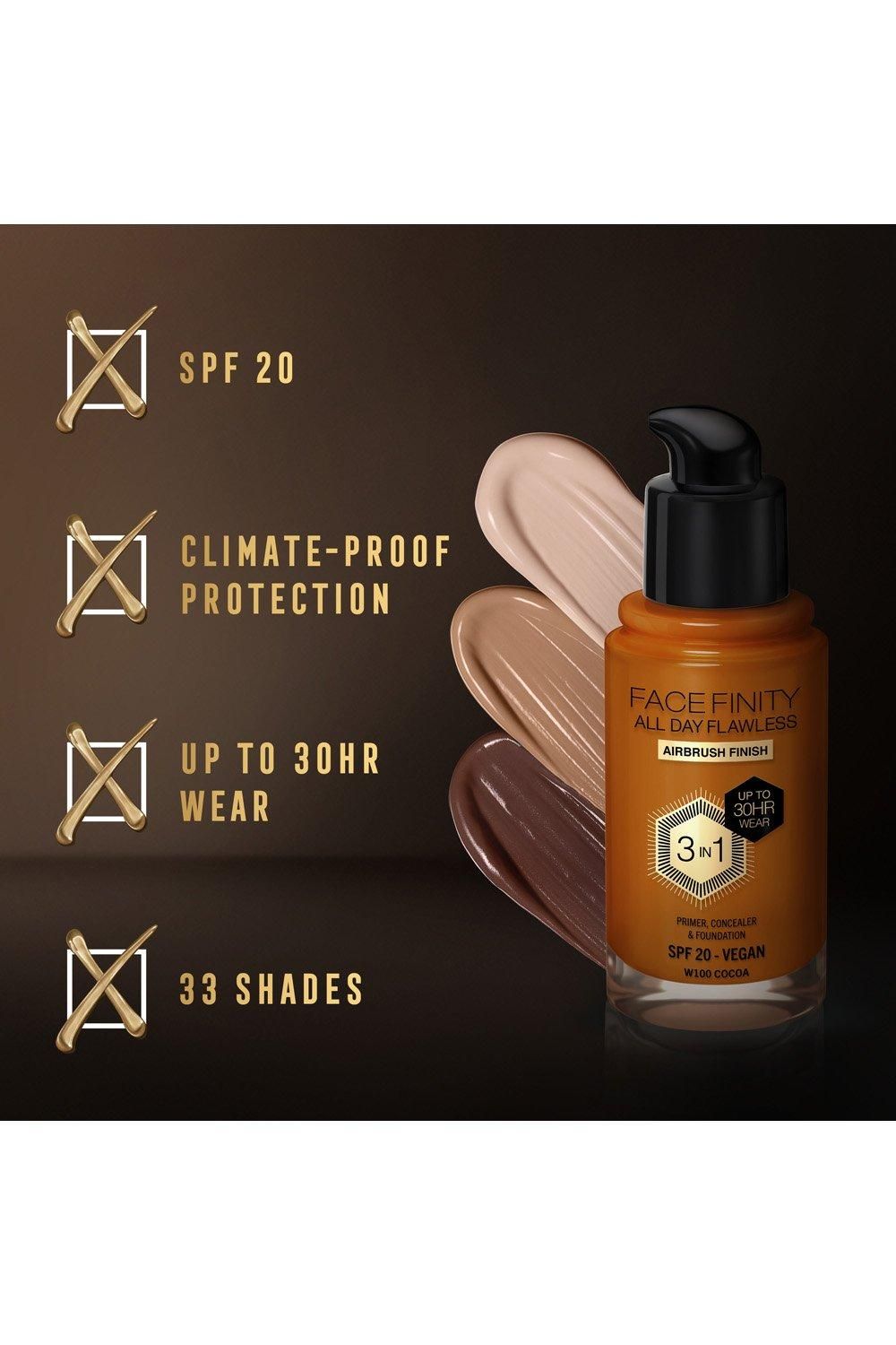 Max Factor Facefinity All Day Flawless 3 in 1 Vegan Foundation Cocoa image 6