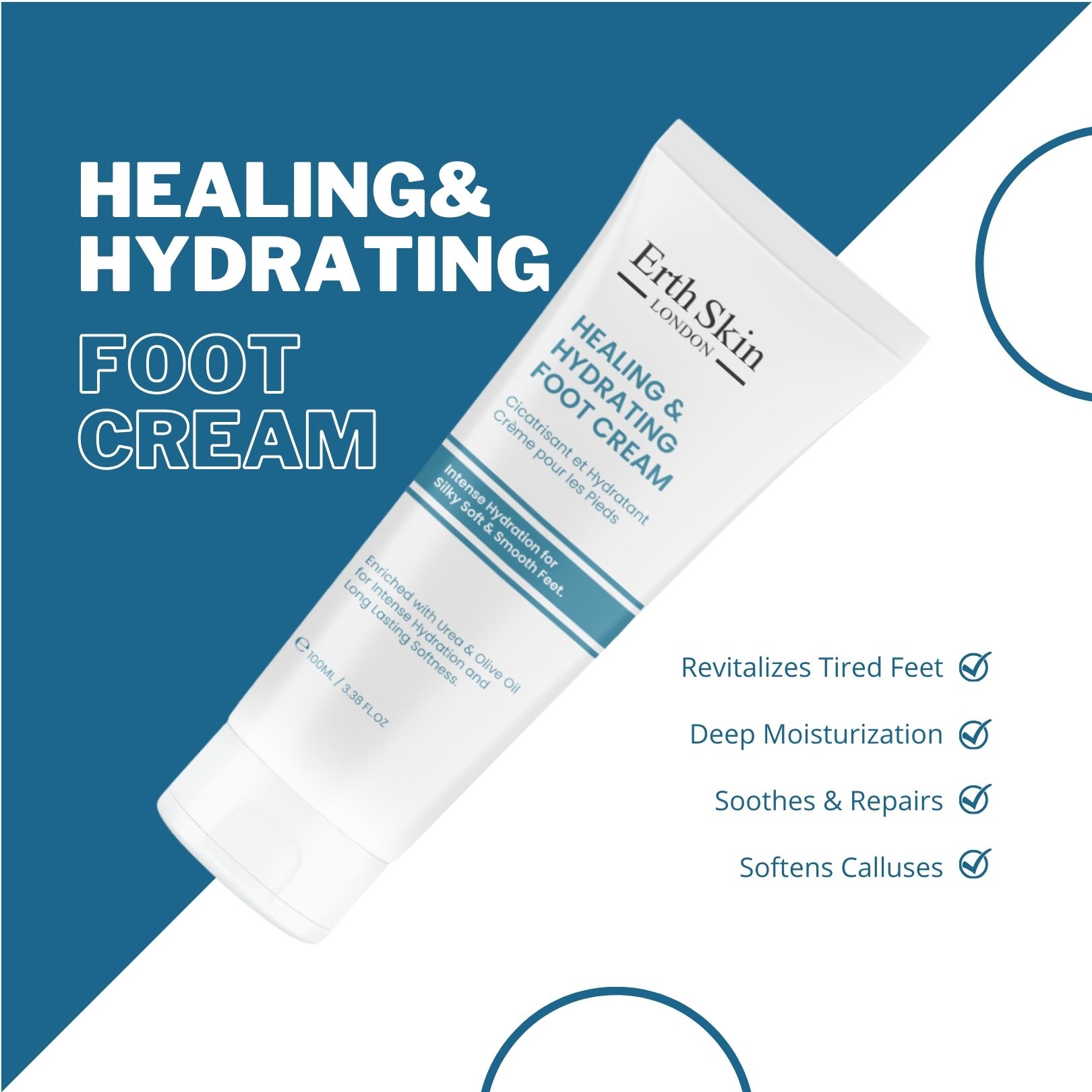 Erth Skin London Healing & Hydrating Foot Cream 100ml image 2