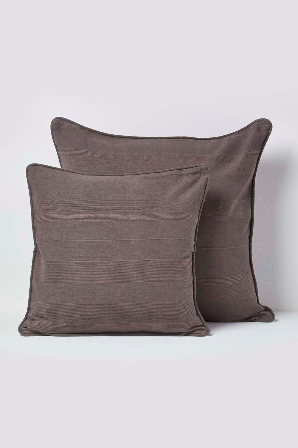 Homescapes Cotton Rajput Ribbed Cushion Cover image 5