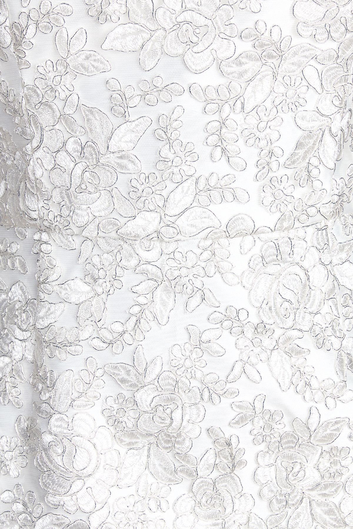 Coast Ornate Lace and Twill Column Maxi Wedding Dress Ivory image 5