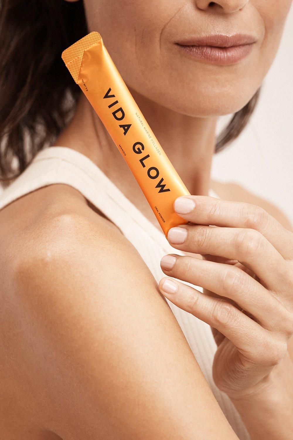 Vida Glow Natural Marine Collagen Sachets Mango Multi image 3