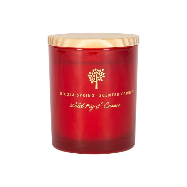 Nicola Spring 130g Wild Fig & Cassis Soy Wax Candle - Autumn Spiced Scented Jar Gift