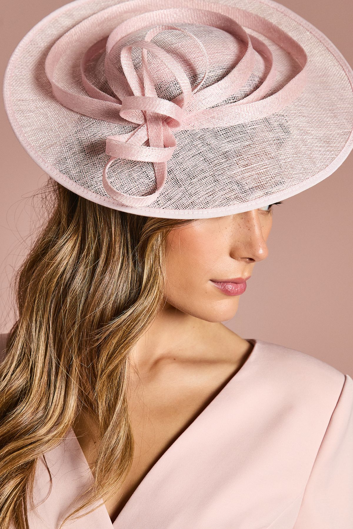 Coast Loop Detail Disc Fascinator Pink image 3