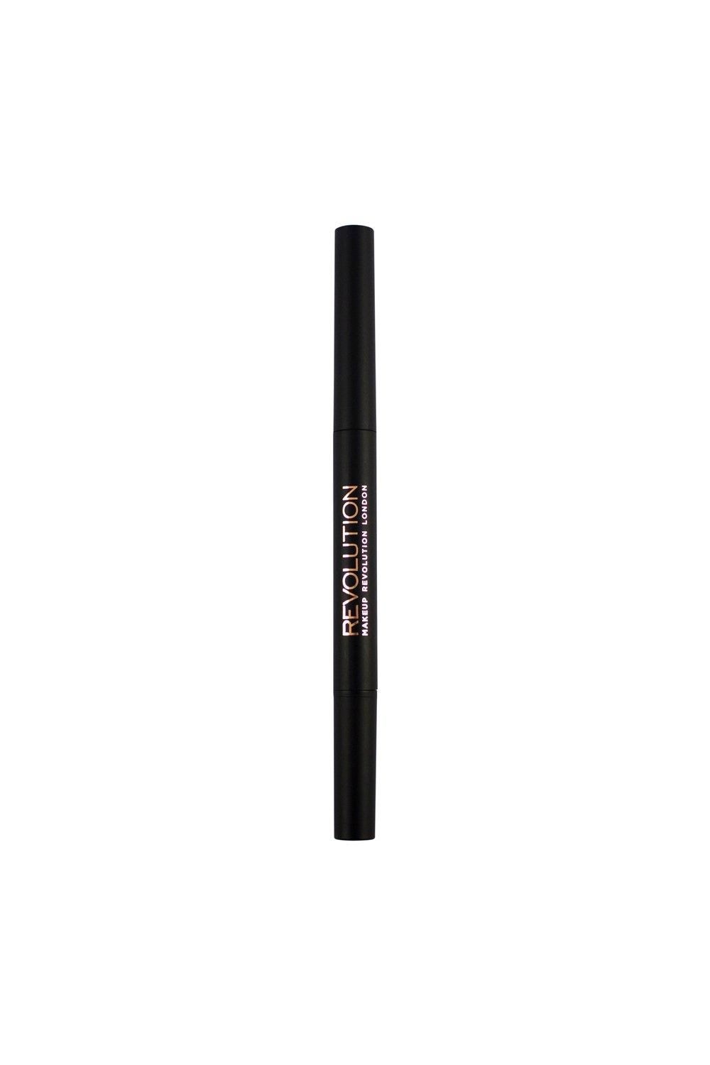 Revolution Duo Brow Definer Pencil Medium Brown Light Brown image 2