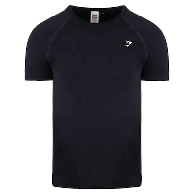 Gymshark Crew Neck Short Sleeve Black Energy+ Seamless T-Shirt