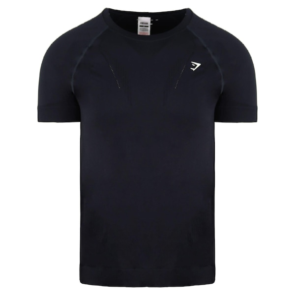 Gymshark Crew Neck Short Sleeve Black Energy+ Seamless T-Shirt