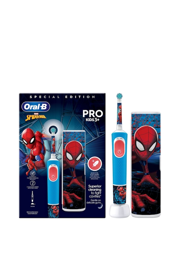 Oral B Kids Spiderman Vitality Pro Toothbrush+Case Multi