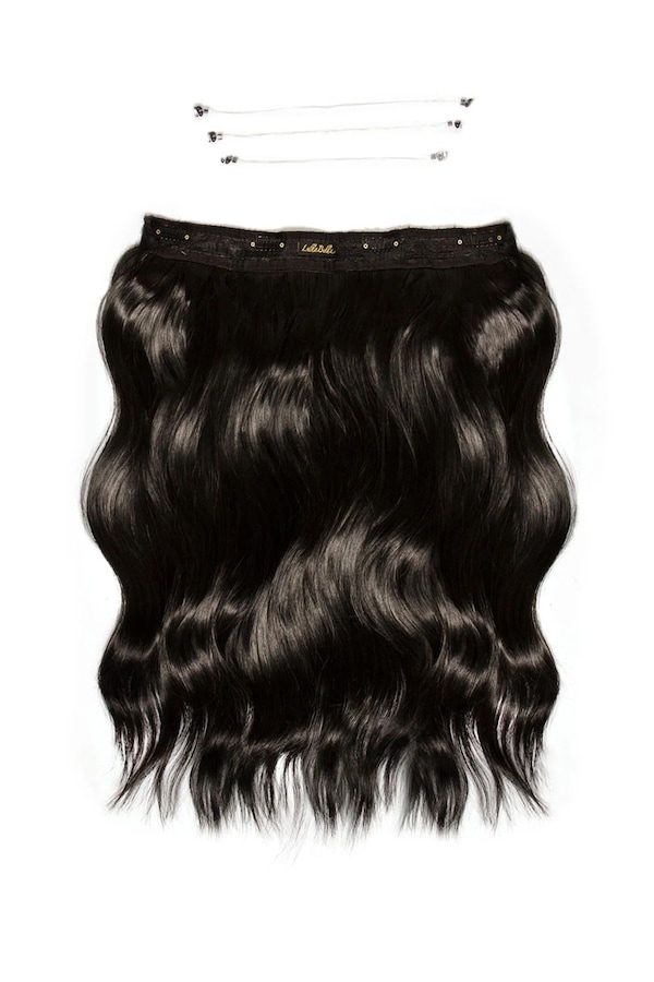 Lullabellz 18" 1 Piece Halo Brushed Out Hidden Wave Extensions Natural Black