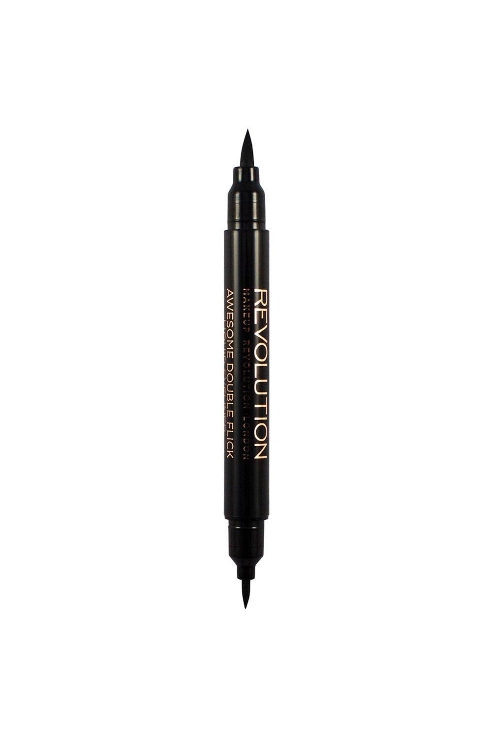 Revolution Thick & Thin Dual Liquid Eyeliner - Black Multi image 2
