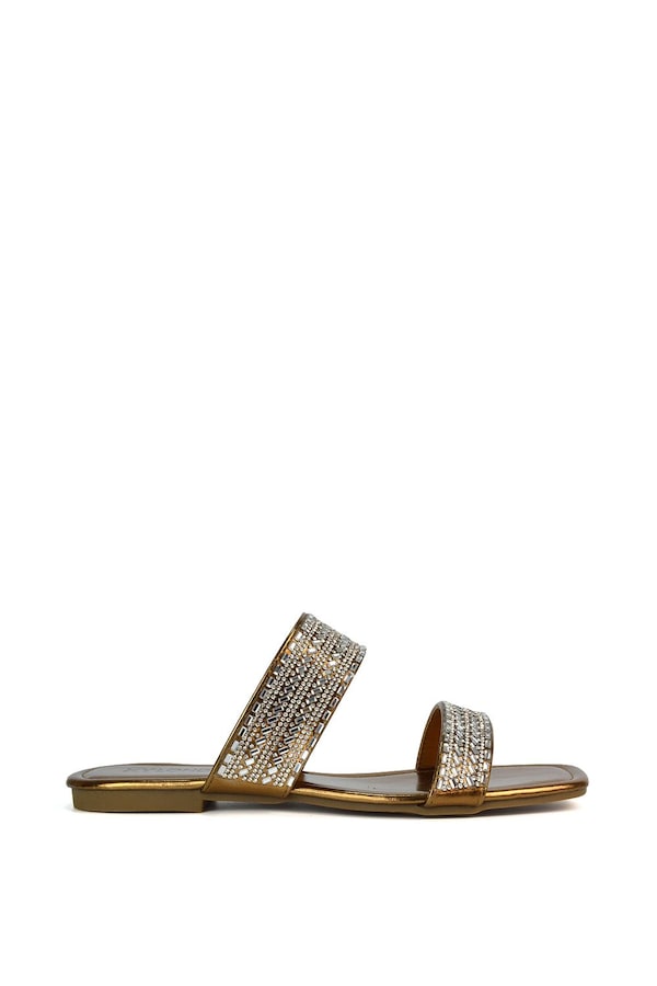 XY London 'Lucy' Slip On Flat Cork Slider Mules