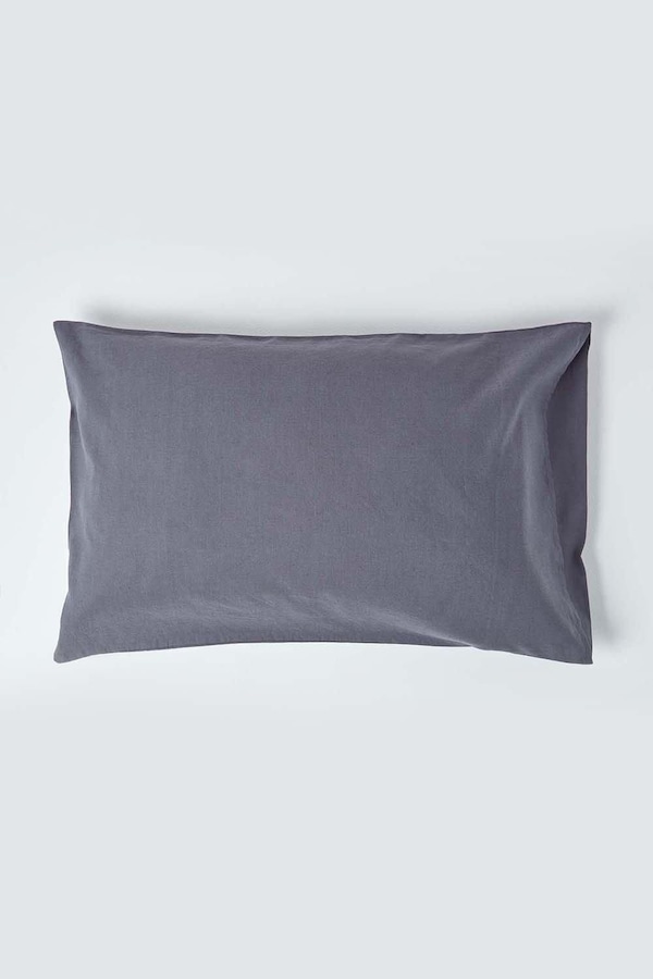 Homescapes Linen Housewife Pillowcase, King