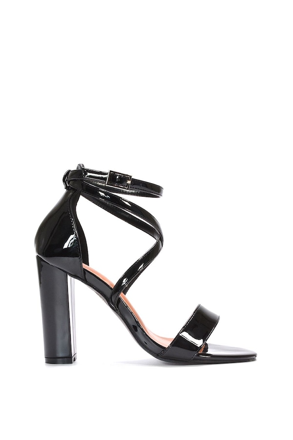 XY London 'Briella' Strappy High Block Heel Sandals