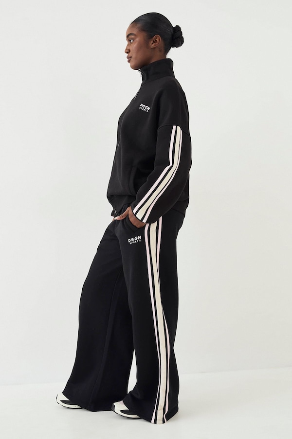 DSGN Studio DSGN Studio Sport Colour Block Straight Leg Jogger Black