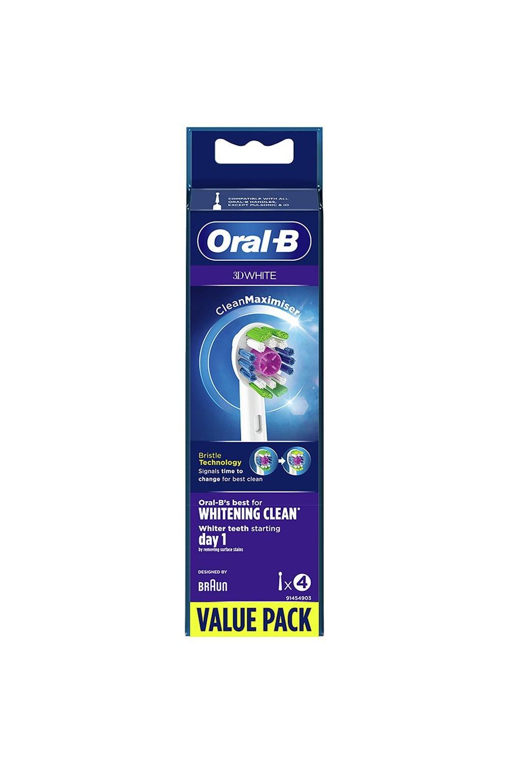 Oral B 3D White Replacement head Refills 4 Pack White image 1