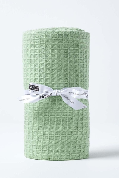 Homescapes Organic Cotton Waffle Baby Blanket